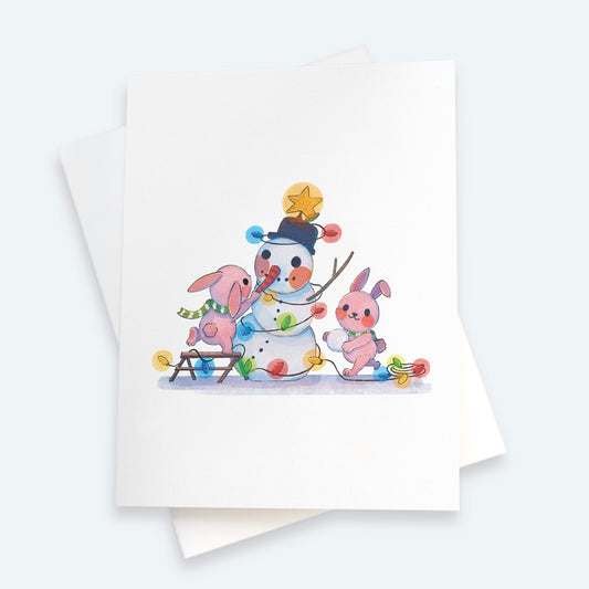 Frosty Bunny Christmas Card