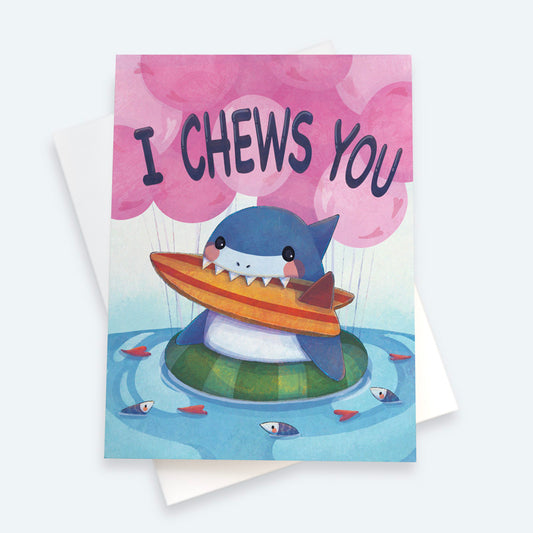 Romantic Shark Greeting Card
