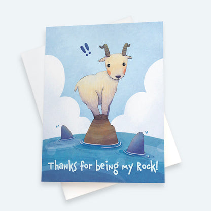 You're My Rock Thank You Card